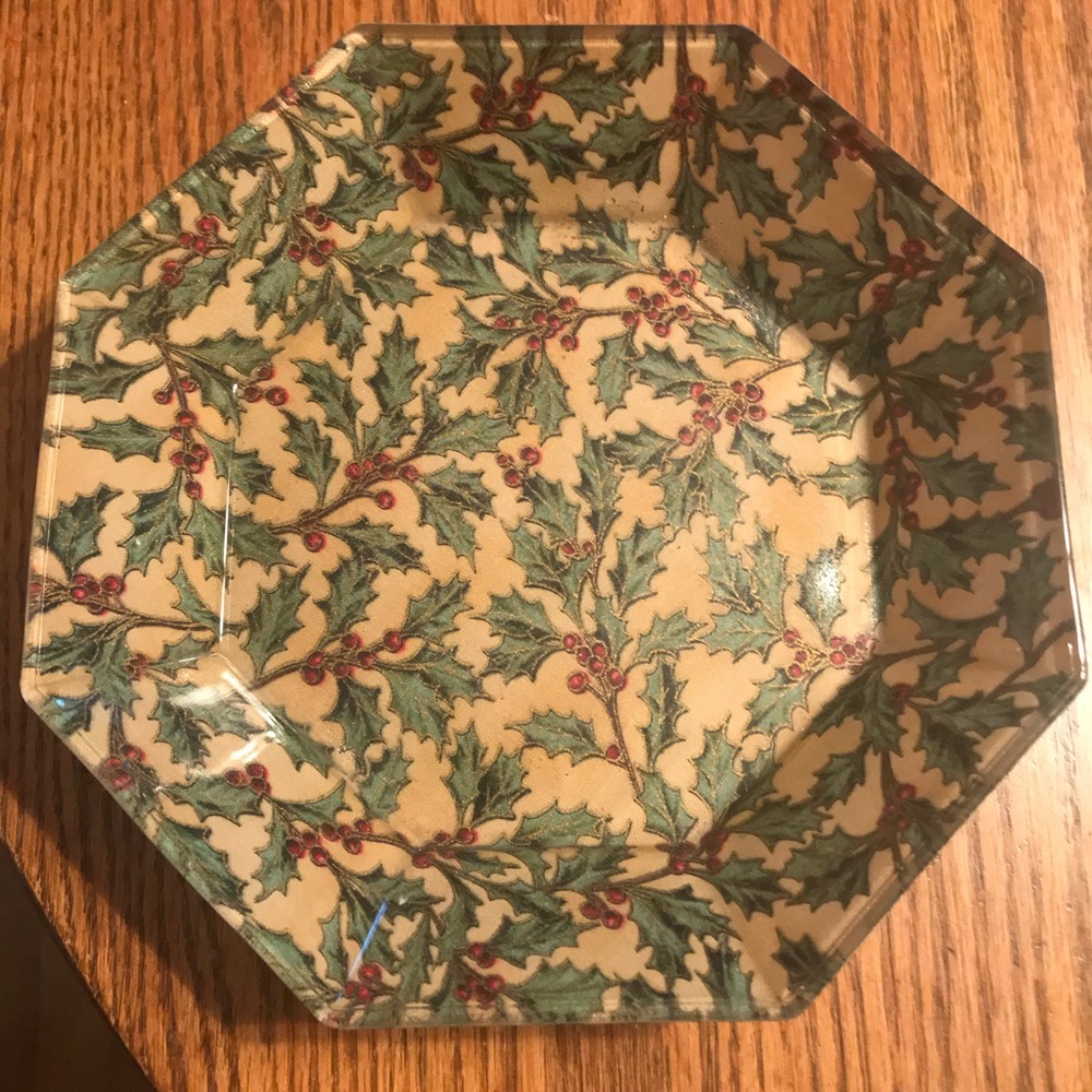 Signed Christmas dish